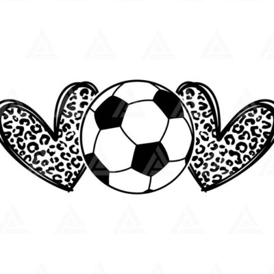 935 Soccer Leopard Heart Svg Football Shirt Print Soccer Mom Svg Game Day Vibes Cheer Mom Cut File Cricut Png Pdf Vector Stencil