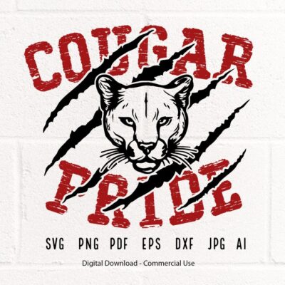 948 Cougar Pride SVG PNG Cougar Claw svg Cougar Face svg Cougar Shirt svg Cougar svg Cougars Mascot svg Cougars Vibes svg Cricut