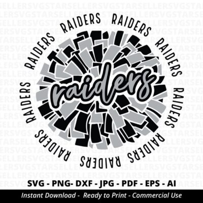 970 Raiders SVG Raiders Pom Pom svg Raiders Cheer svg Raiders Cheerleader svg Raiders Mascot svg Raiders Mom svg Raiders Pride svg Cricut