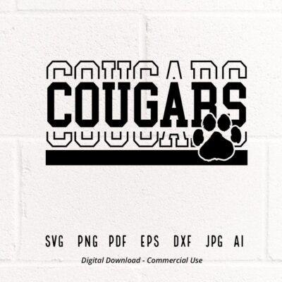 976 Cougars SVG PNG Cougars Paw svg Cougars Mascot svg Cougars Cheer svg Cougars Vibes svg School Spirit svg Cougars Sport Cougars Love