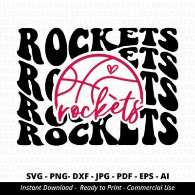 985 Rockets Basketball SVG PNG Rockets svg Stacked Rockets svg Rockets Mascot svg Rockets Mom svg Rockets Shirt svg Basketball Mom svg Cricut