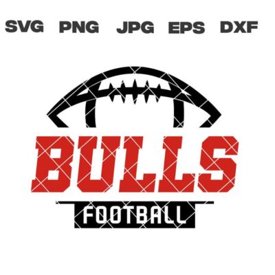 9905 Bulls SVG Bulls Football SVG Football Team svg png jpg dxf eps Cricut Files Digital Download Silhouette Instant Download