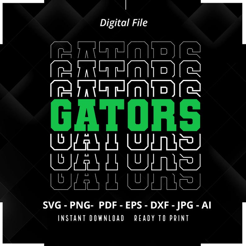 991 Gators SVG PNG Gators Stacked svg Gators Mascot svg Gators Shirt svg Gators Cheer svg School Spirit svg Gators Pride svg Cut File