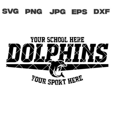 9917 Personalized Custom Dolphins svg School Mascot svg dxf eps png jpg sublimation cut file cricut silhouette vector digital