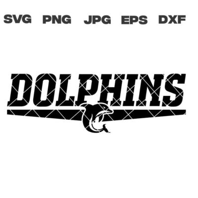 9928 Dolphins svg Dolphins School Mascot Clipart svg dxf eps png jpg sublimation cut files for cricut silhouette vector digital