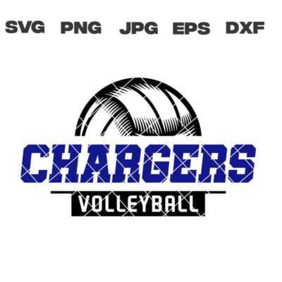 9942 Chargers SVG Chargers Volleyball SVG Volleyball svg png jpg dxf eps Cricut Files Digital Download Silhouette Instant Download