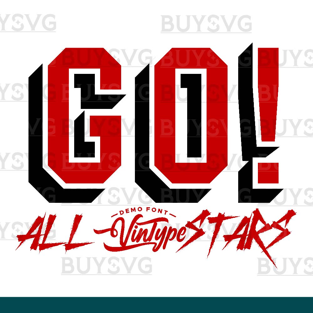 All stars SVG PNG Digital file Download GO Cheering