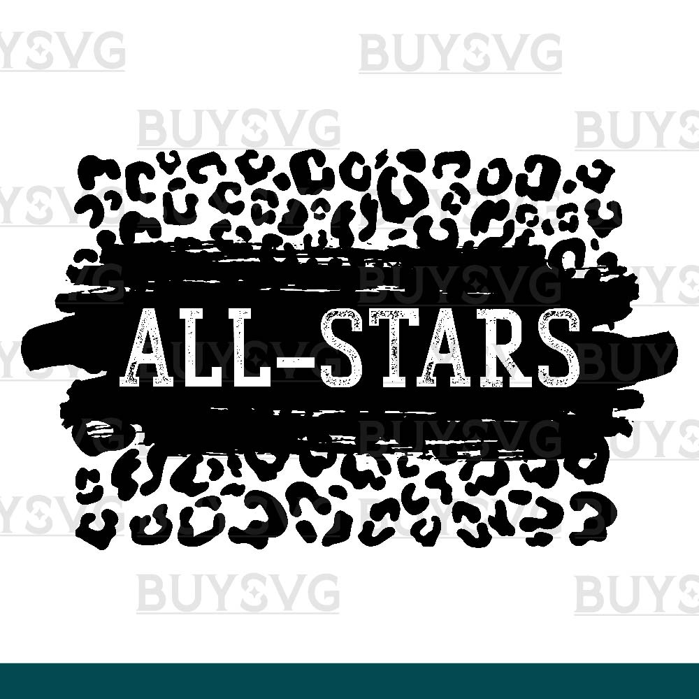 All stars SVG PNG Digital file Download LEOPARD PATCH