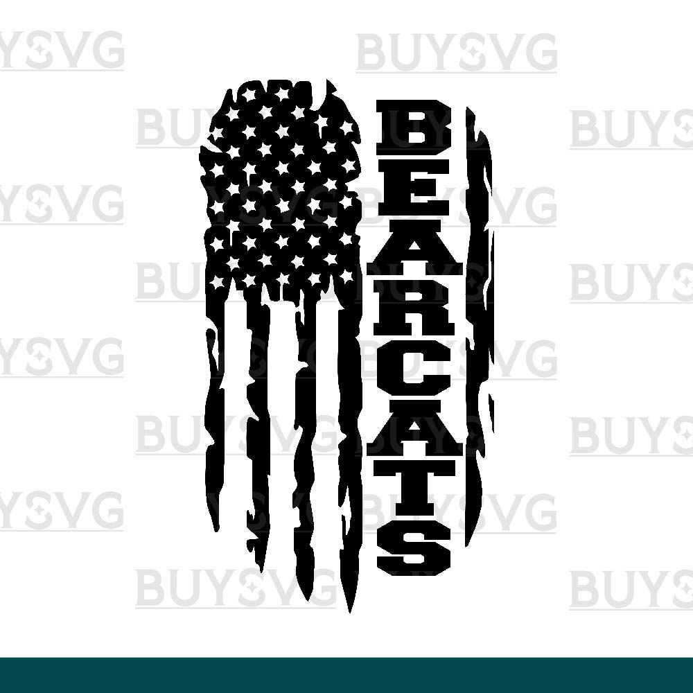 Bearcats SVG PNG Digital file Download FLAG 2