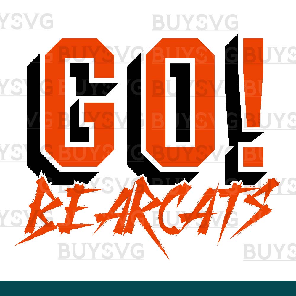 Bearcats SVG PNG Digital file Download GO Cheering