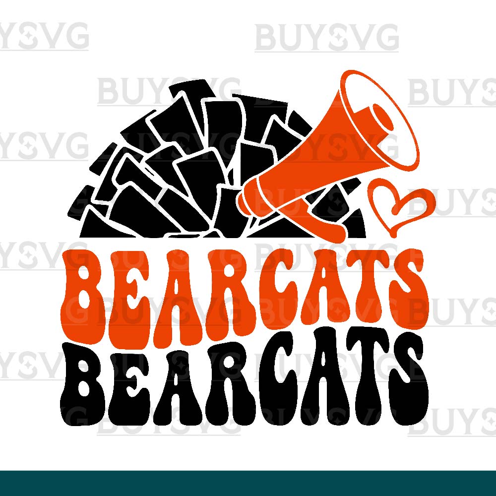 Bearcats SVG PNG Digital file Download POMPOM CHEER