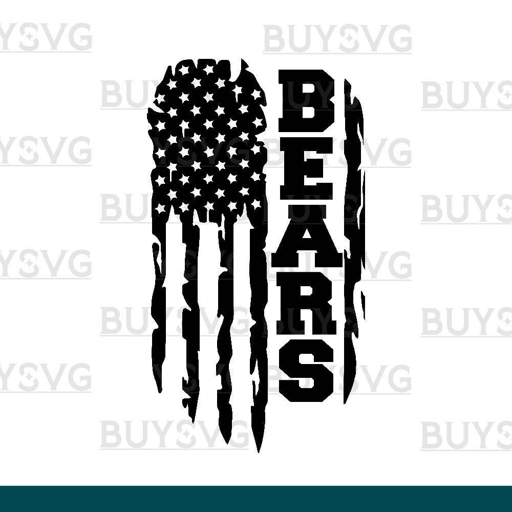 Bears SVG PNG Digital file Download FLAG 2