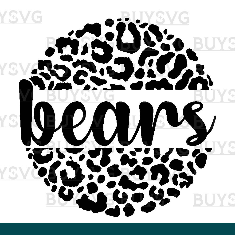 Bears SVG PNG Digital file Download LEOPARD CIRCLE