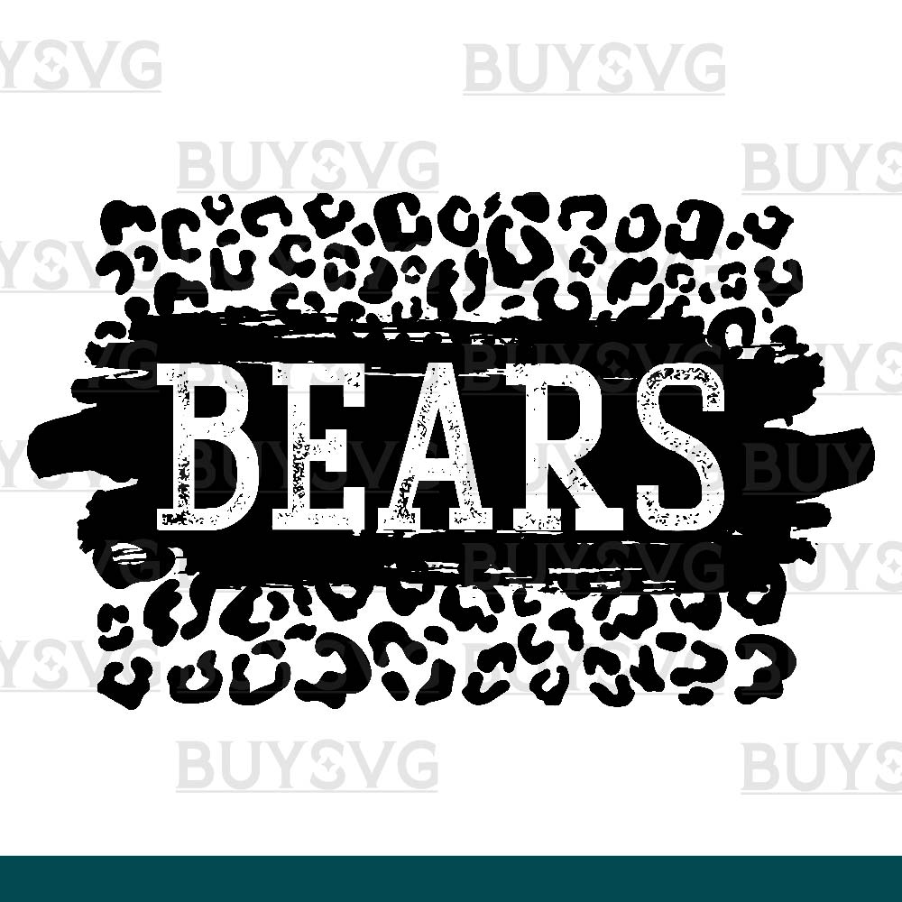 Bears SVG PNG Digital file Download LEOPARD PATCH