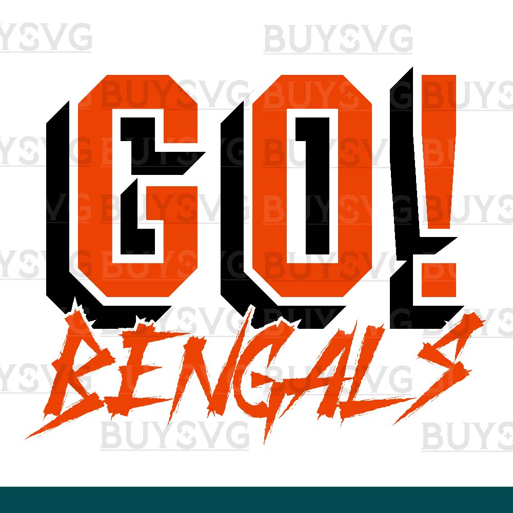 Bengals SVG PNG Digital file Download GO Cheering