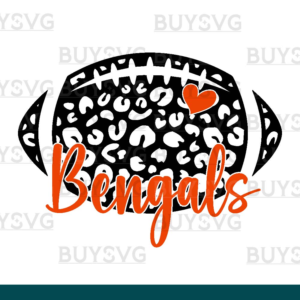 Bengals SVG PNG Digital file Download LEOPARD FOOTBALL