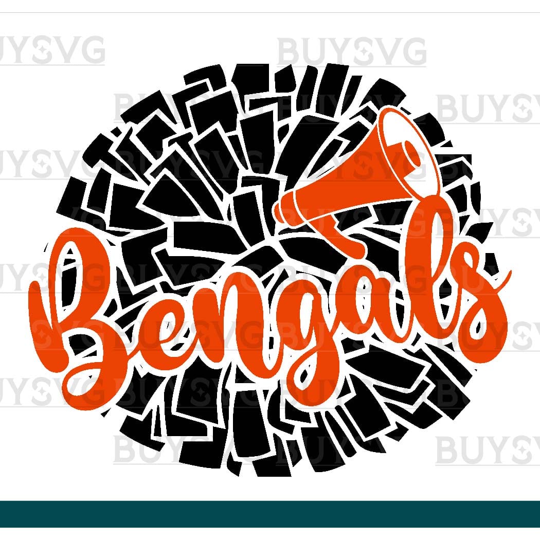 Bengals SVG PNG Digital file Download POMPOM