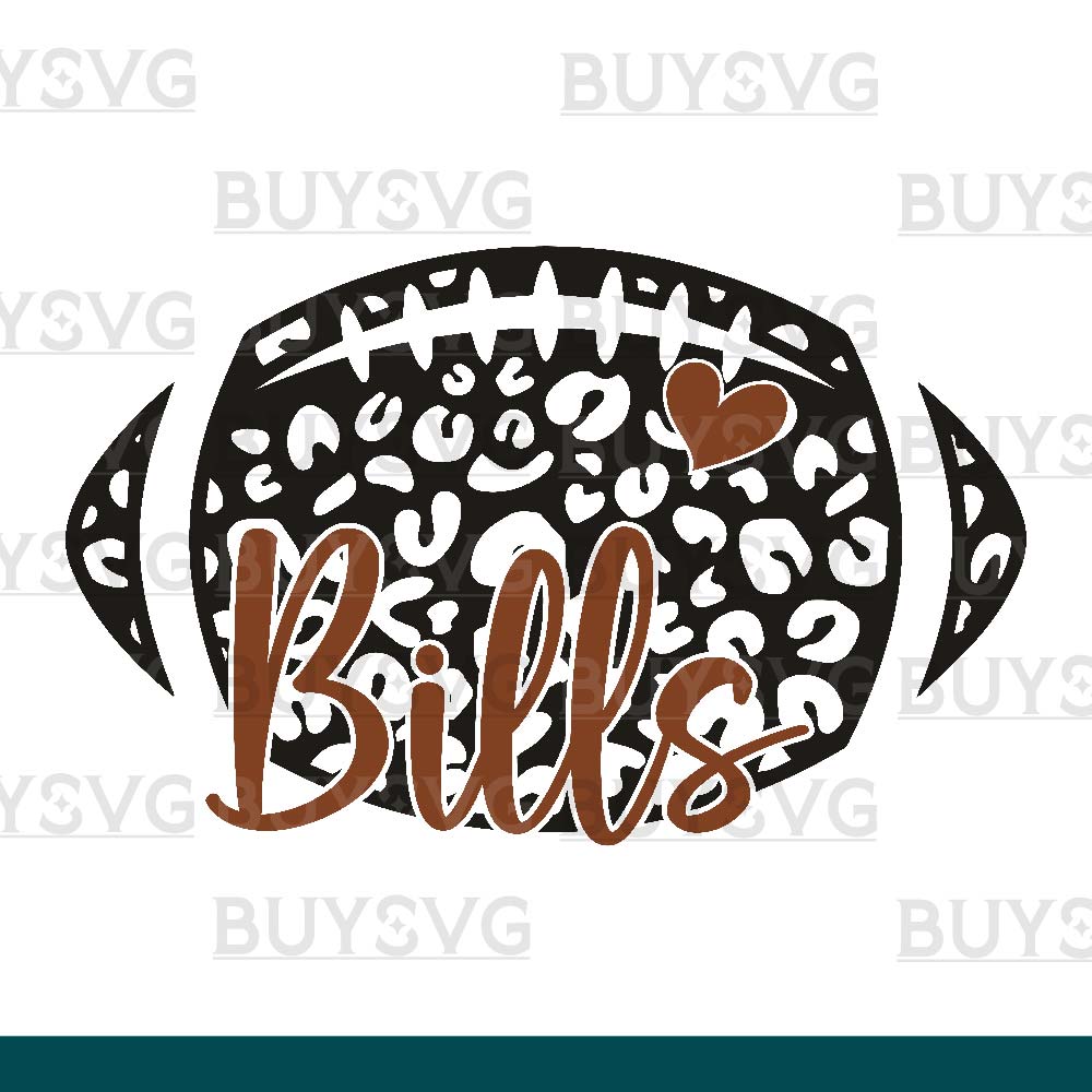 Bills SVG PNG Digital file Download LEOPARD FOOTBALL