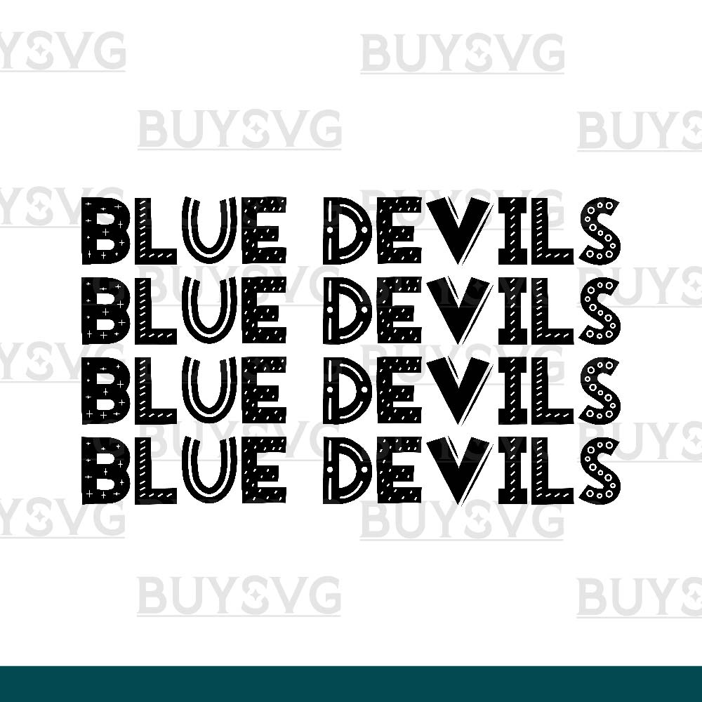 Blue devils SVG PNG Digital file Download 4 DOODLE STACK