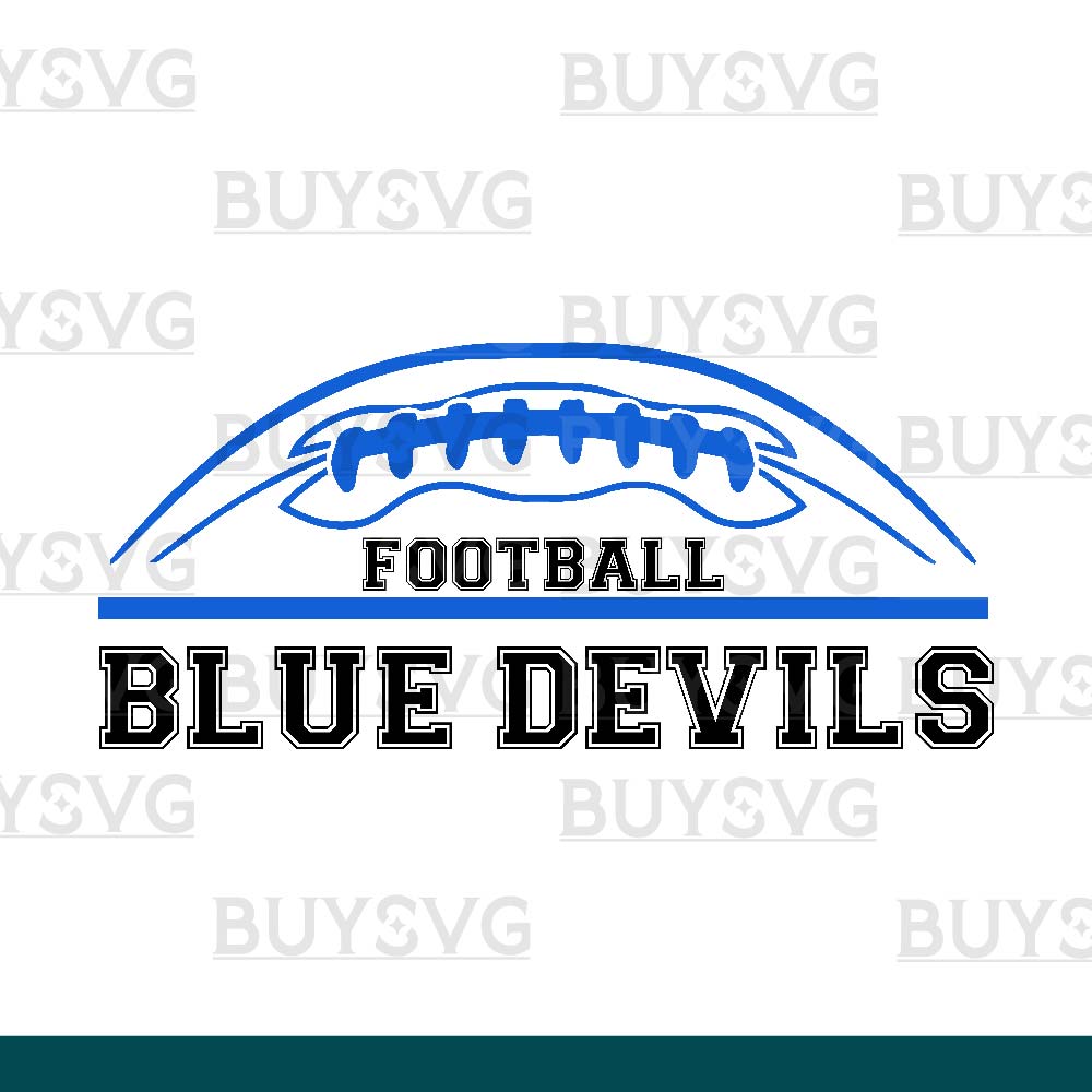 Blue devils SVG PNG Digital file Download FOOTBALL TOP