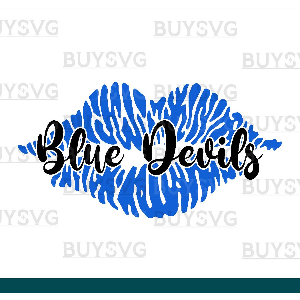 Blue devils SVG PNG Digital file Download LIPS 1