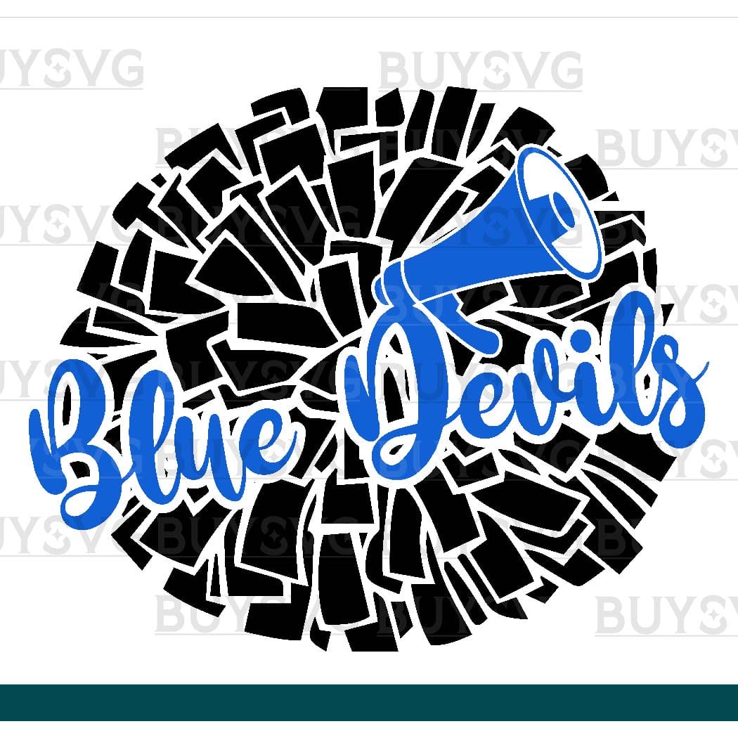 Blue devils SVG PNG Digital file Download POMPOM