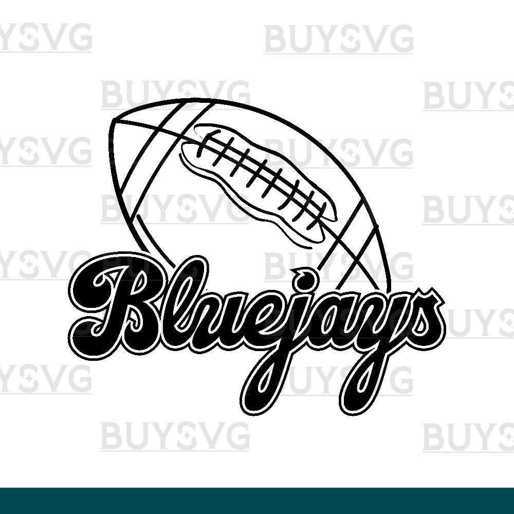 Bluejays SVG PNG Digital file Download FOOTBALL LINNED