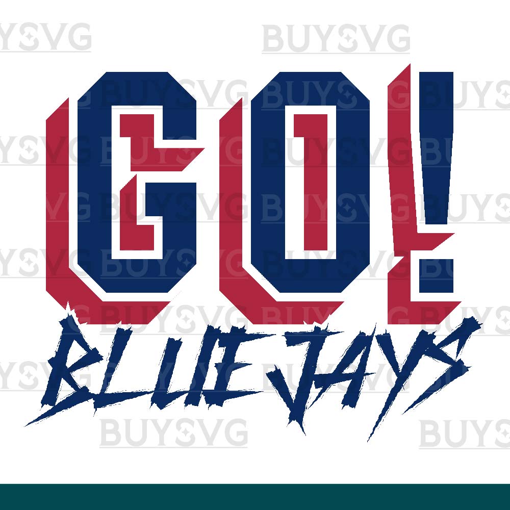 Bluejays SVG PNG Digital file Download GO Cheering 2