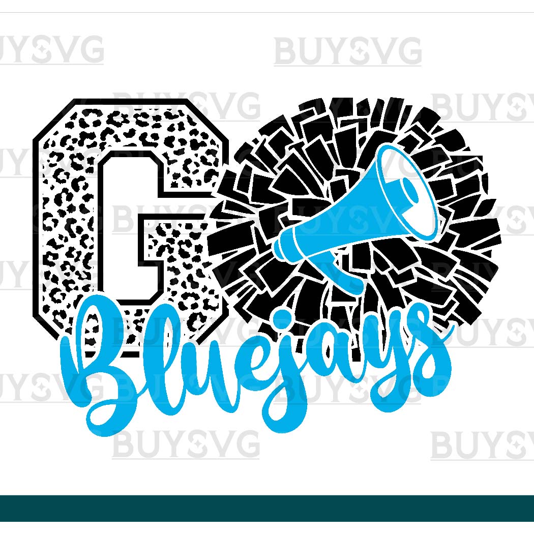 Bluejays SVG PNG Digital file Download POMPOM GO