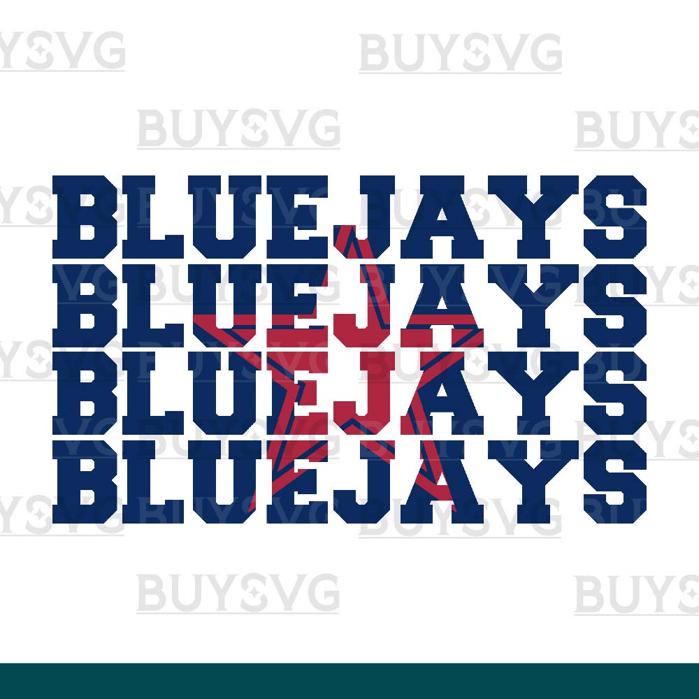 Bluejays SVG PNG Digital file Download Star 4 1