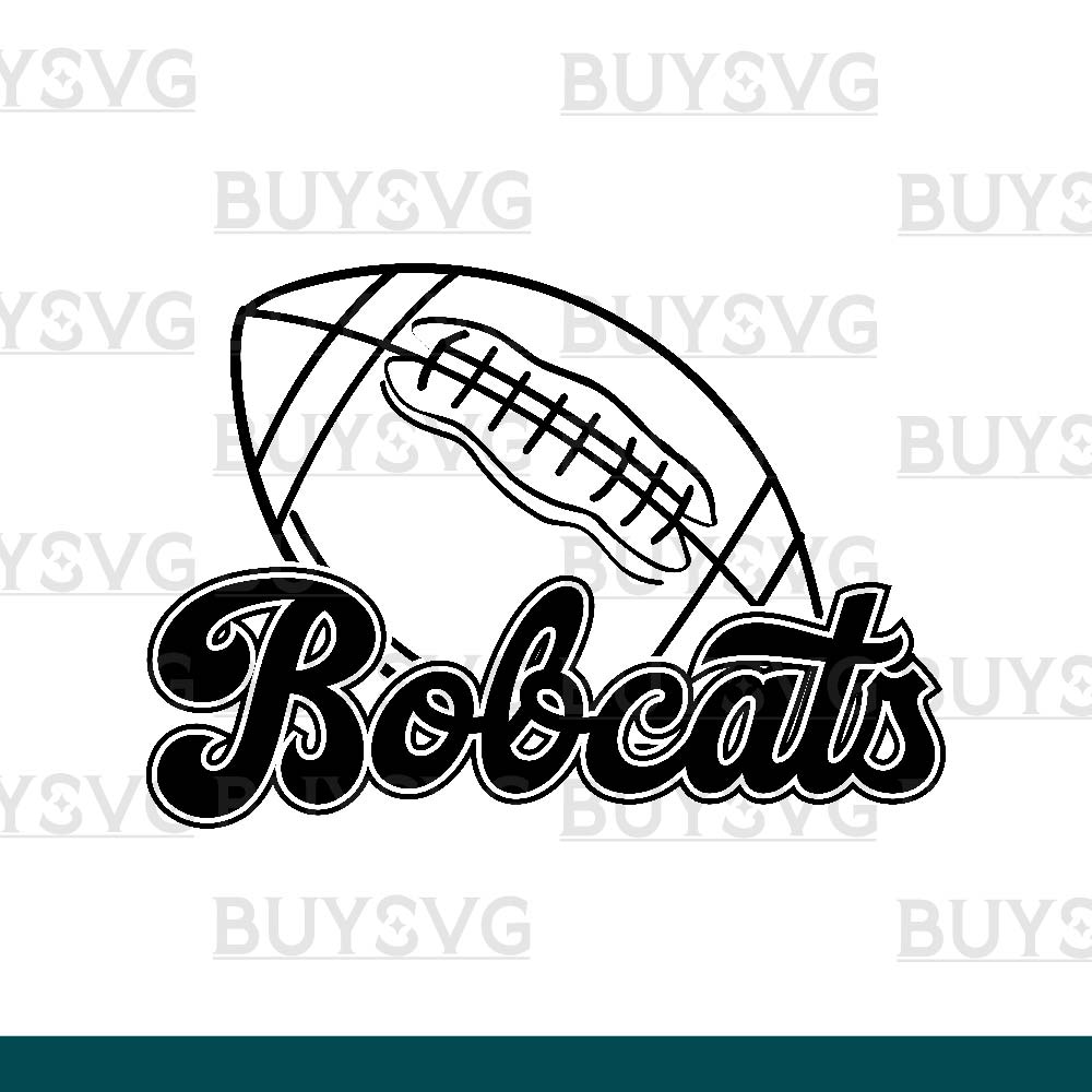 Bobcats SVG PNG Digital file Download FOOTBALL LINNED