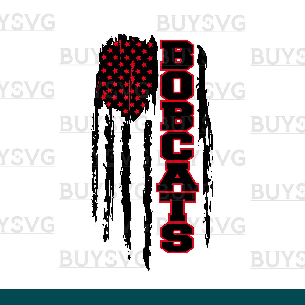 Bobcats SVG PNG Digital file Download Flag 1