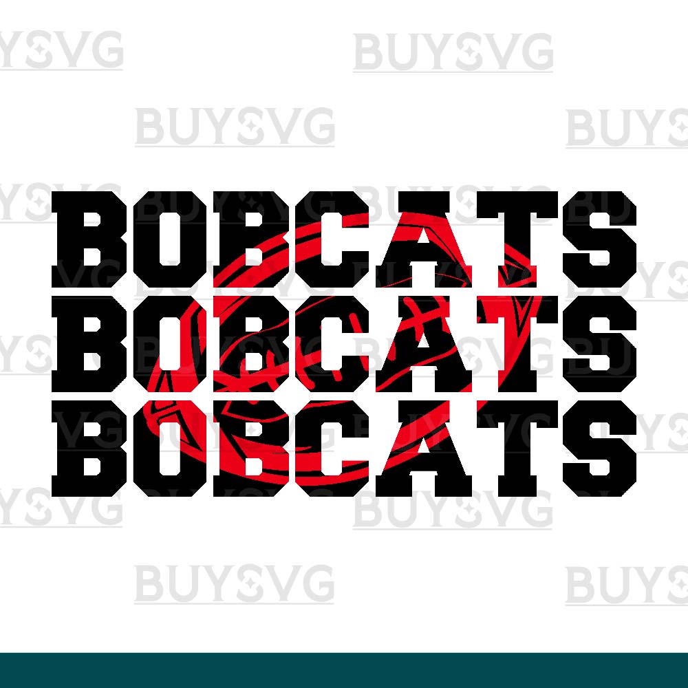 Bobcats SVG PNG Digital file Download Stack 3 Football 1