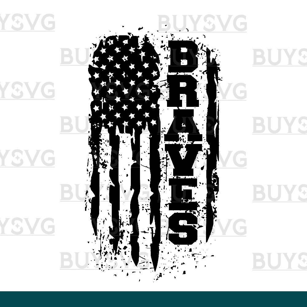 Braves SVG PNG Digital file Download FLAG 3