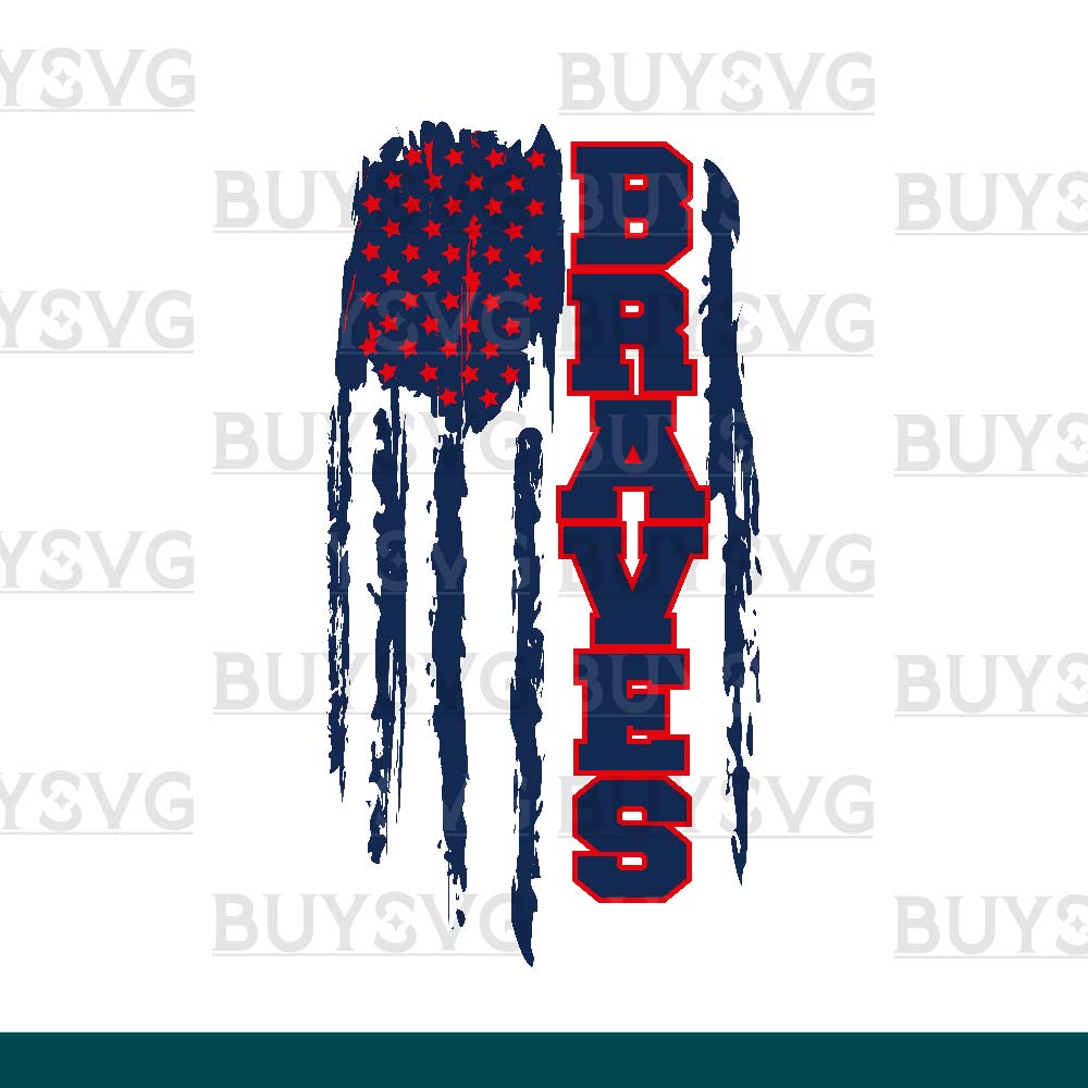 Braves SVG PNG Digital file Download Flag 1