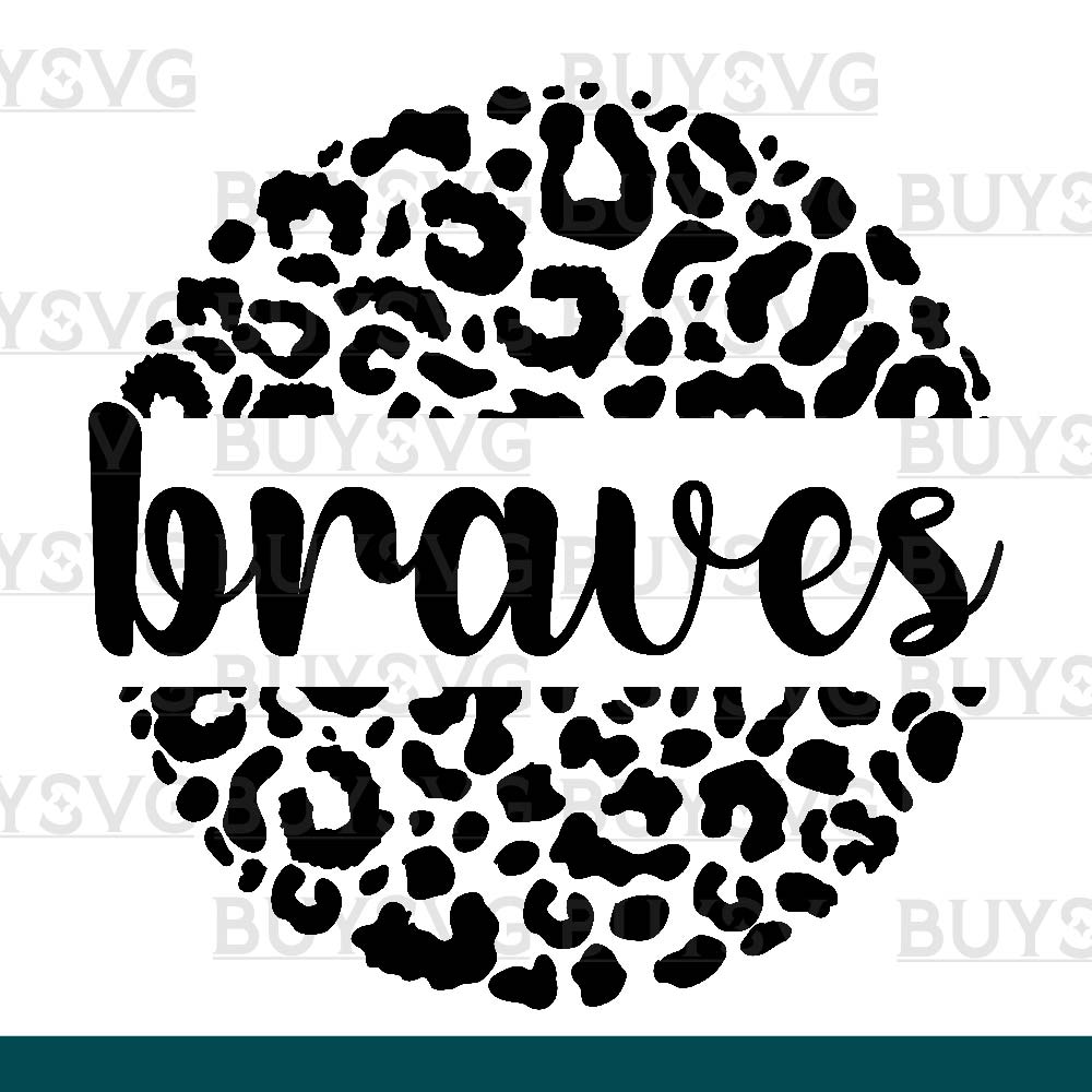 Braves SVG PNG Digital file Download LEOPARD CIRCLE