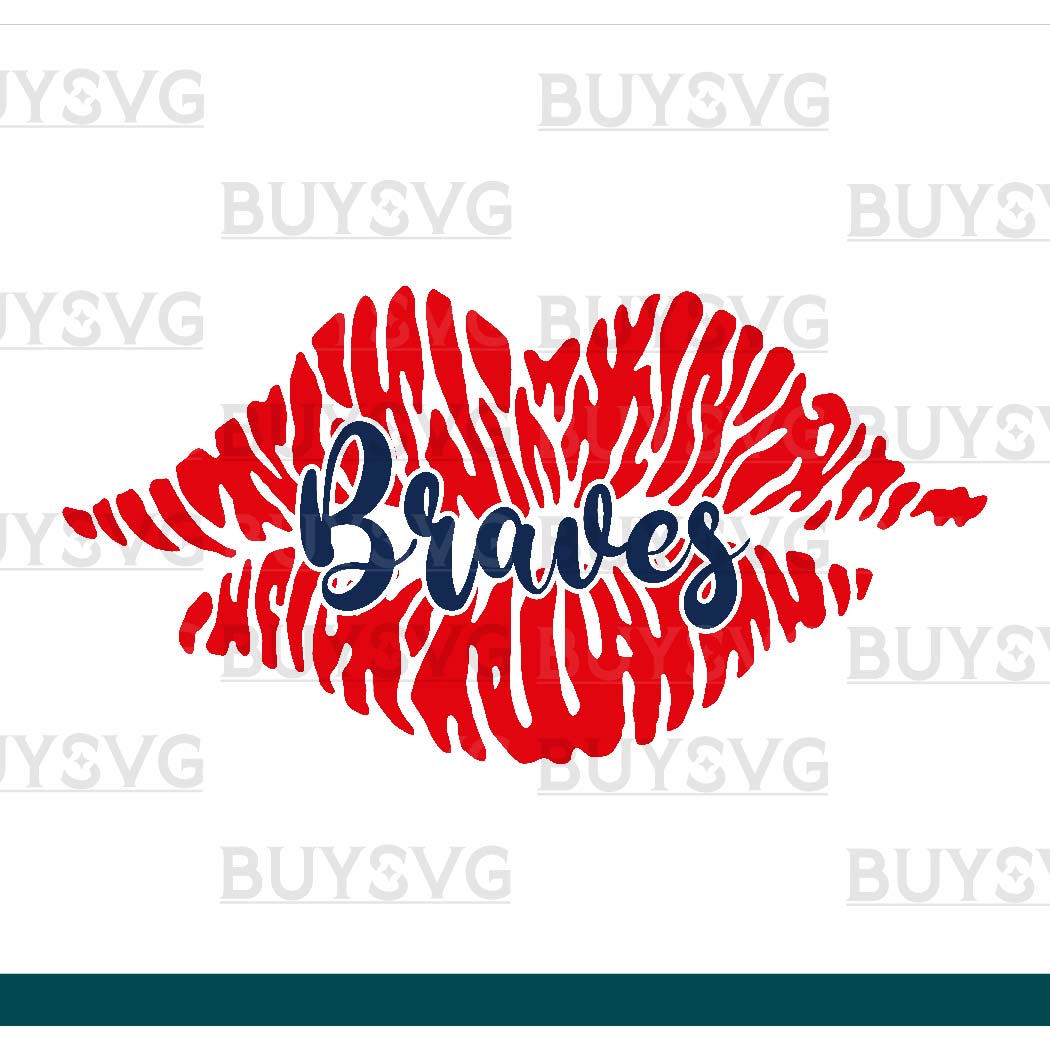 Braves SVG PNG Digital file Download LIPS 1