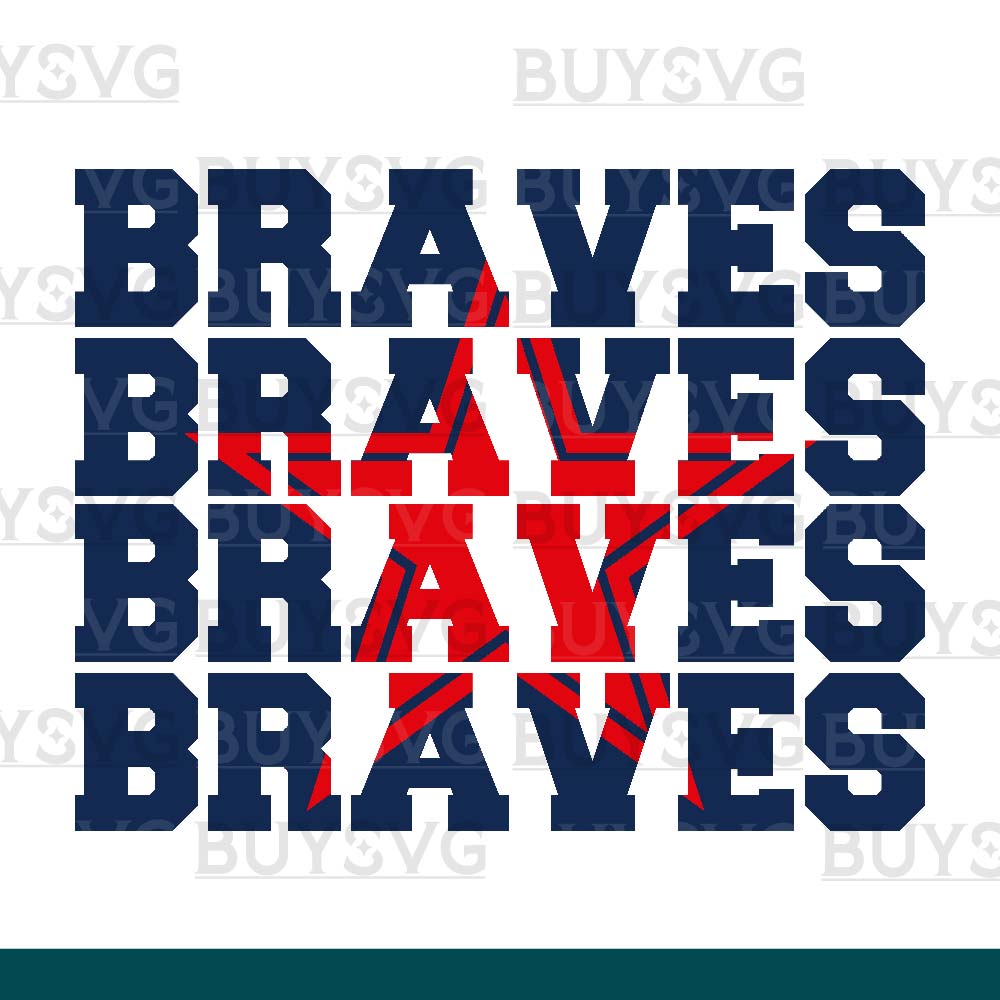 Braves SVG PNG Digital file Download Star 4 1