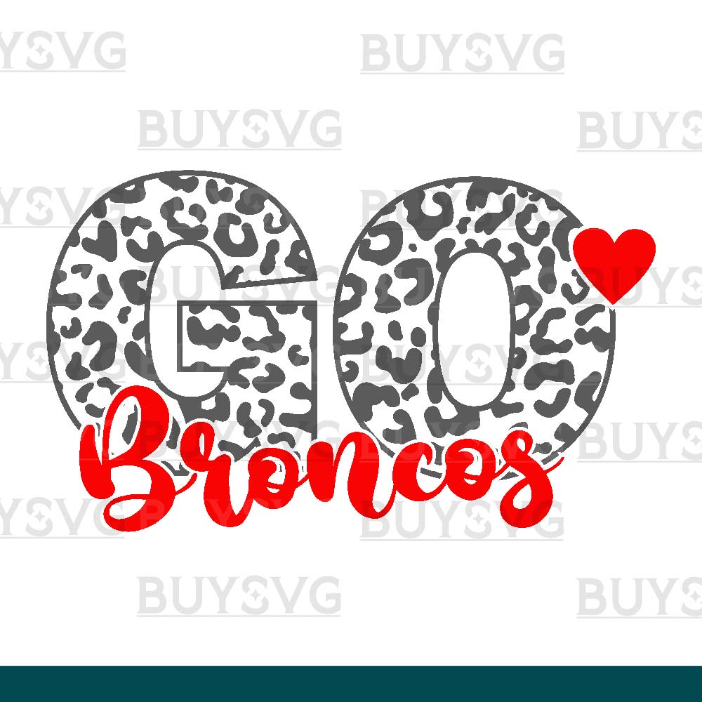 Broncos SVG PNG Digital file Download LEOPARD CIRCLE GO