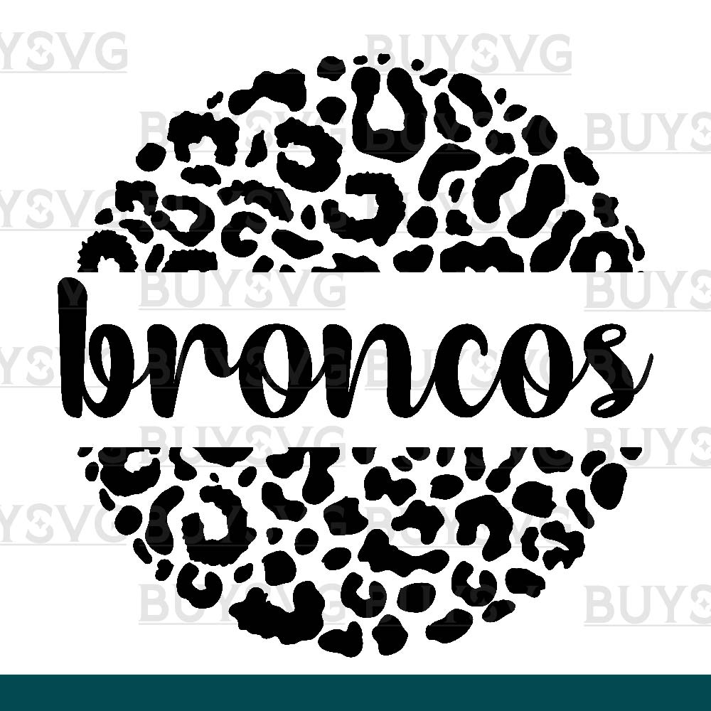 Broncos SVG PNG Digital file Download LEOPARD CIRCLE