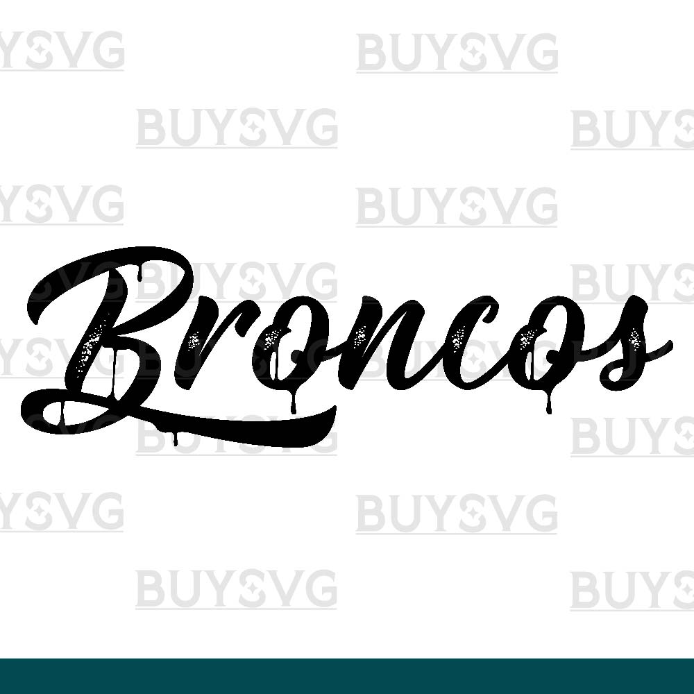 Broncos SVG PNG Digital file Download METAL