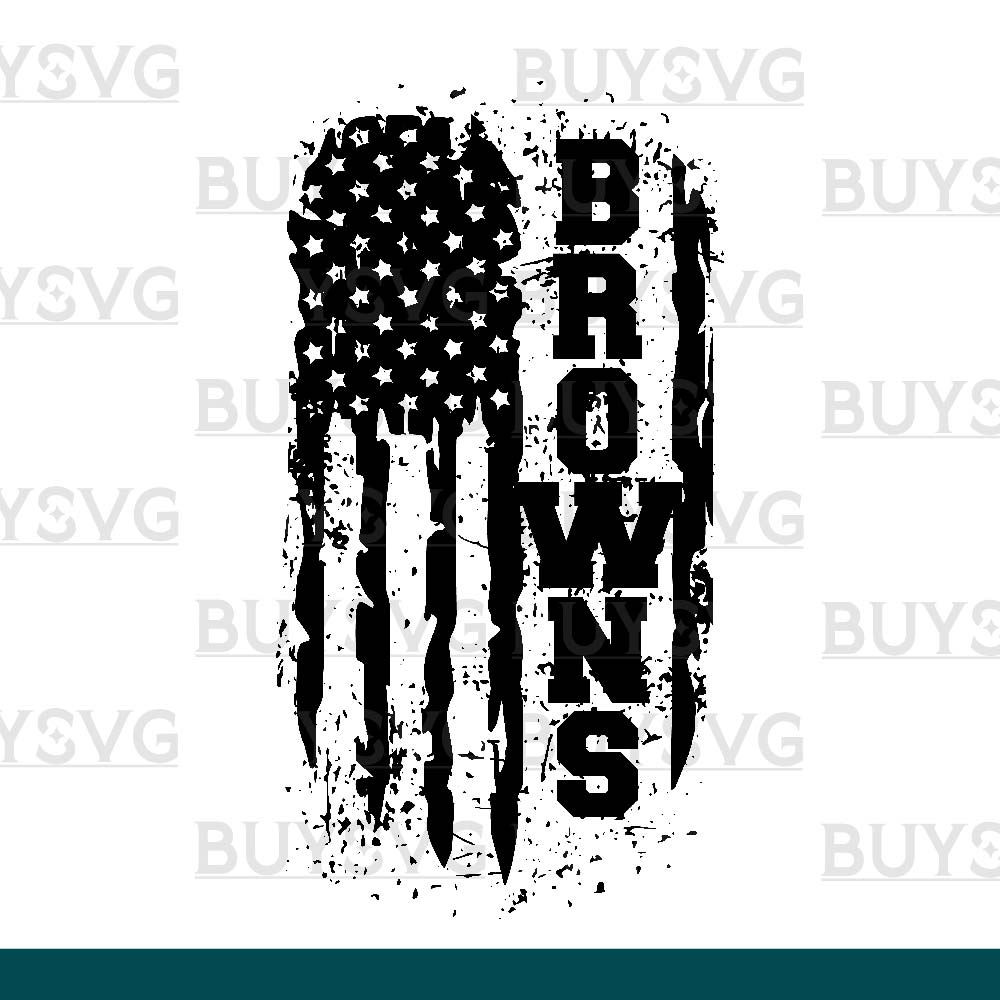 Browns SVG PNG Digital file Download FLAG 3