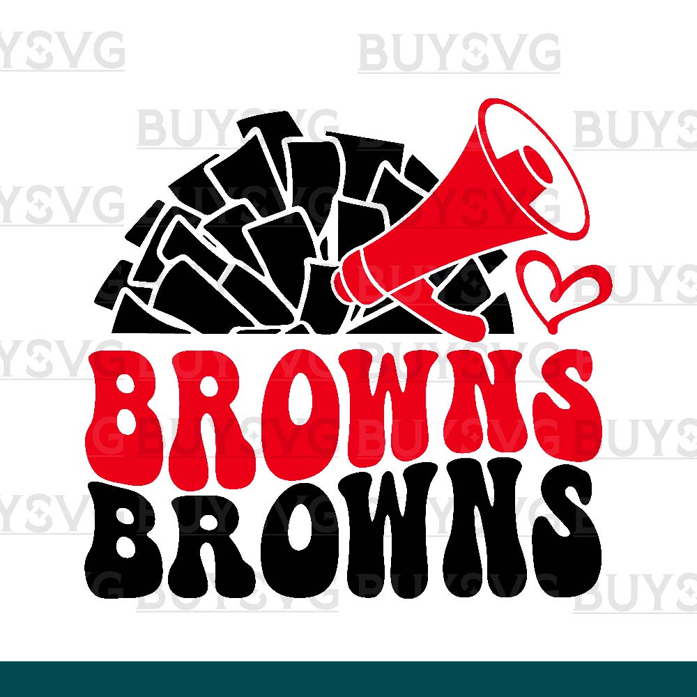 Browns SVG PNG Digital file Download POMPOM CHEER