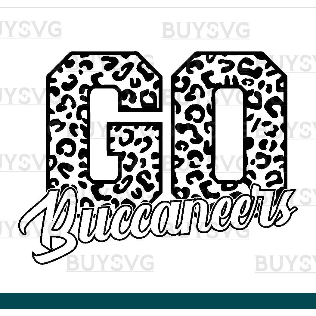 Buccaneers SVG PNG Digital file Download Black Go Leopard