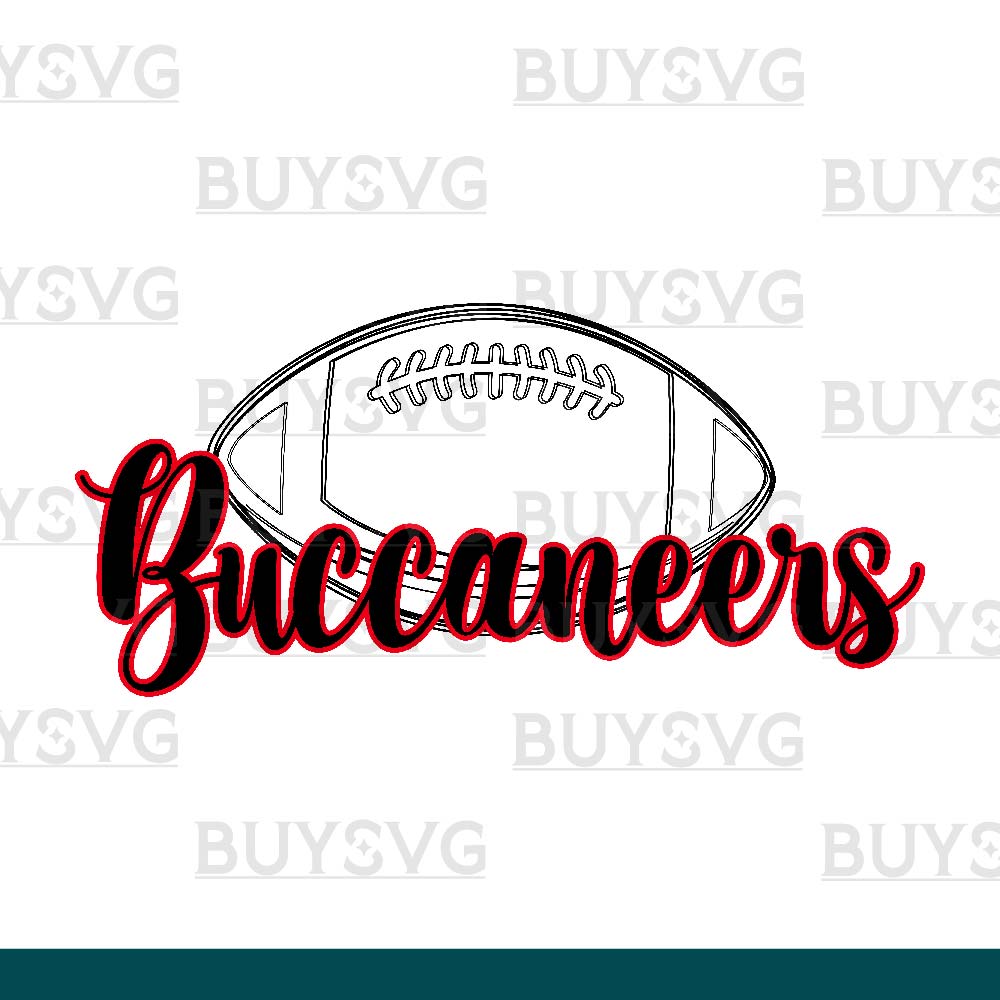 Buccaneers SVG PNG Digital file Download football lower outlined