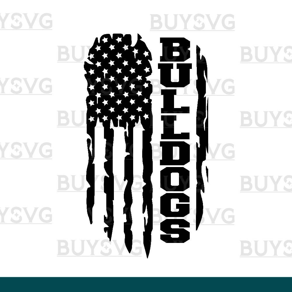 Bulldogs SVG PNG Digital file Download FLAG 2