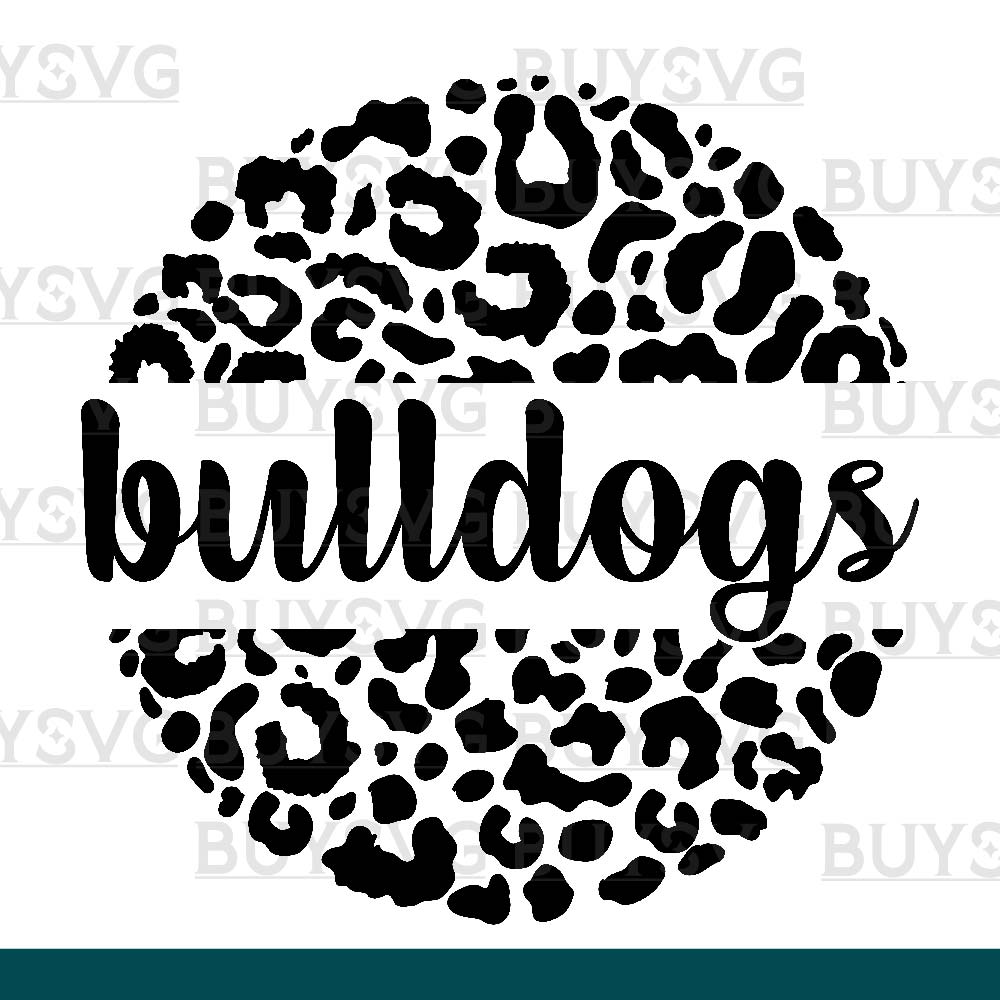 Bulldogs SVG PNG Digital file Download LEOPARD CIRCLE