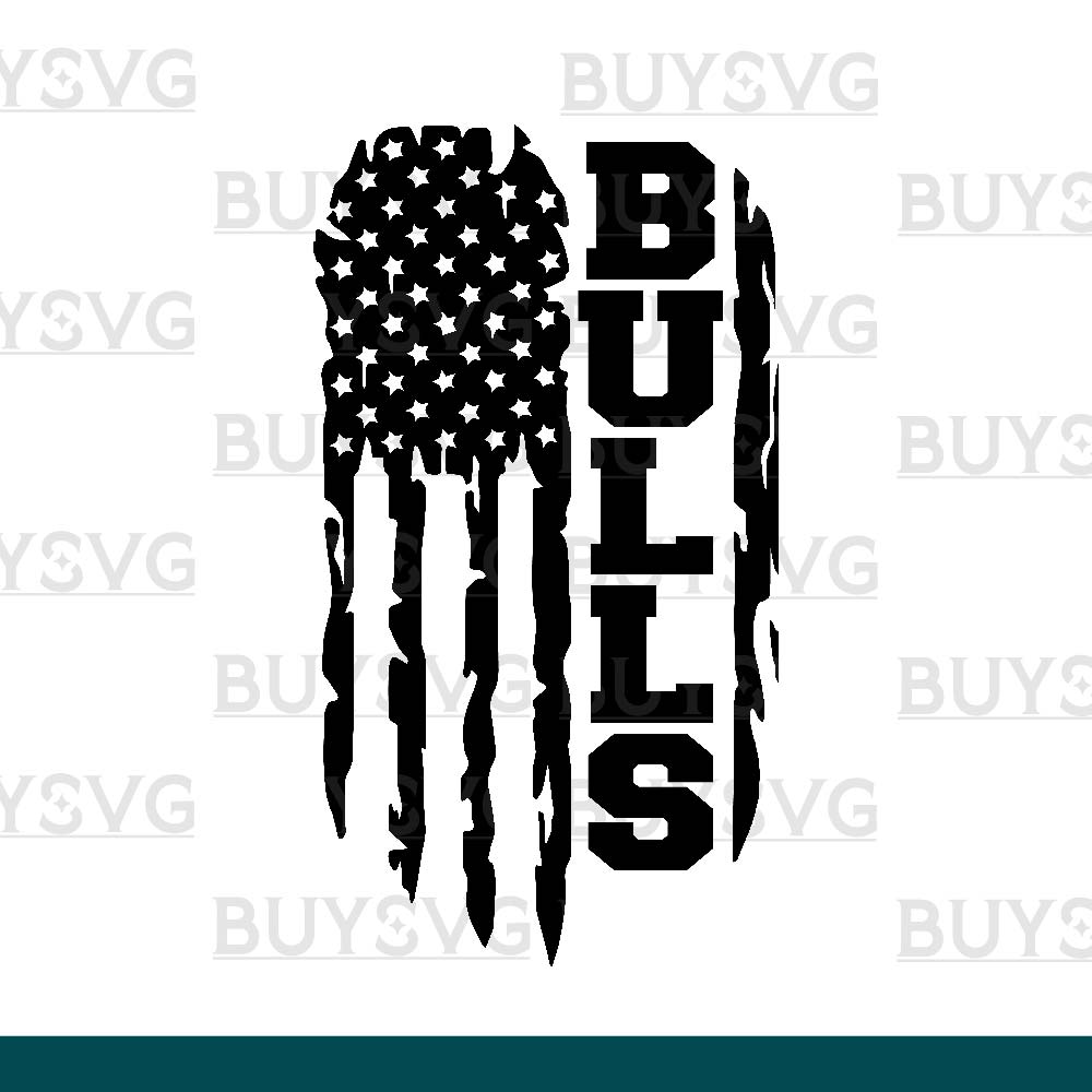 Bulls SVG PNG Digital file Download FLAG 2