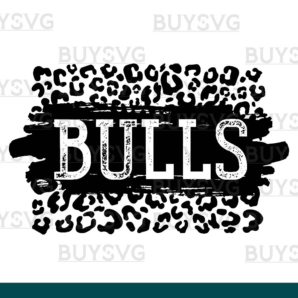 Bulls SVG PNG Digital file Download LEOPARD PATCH