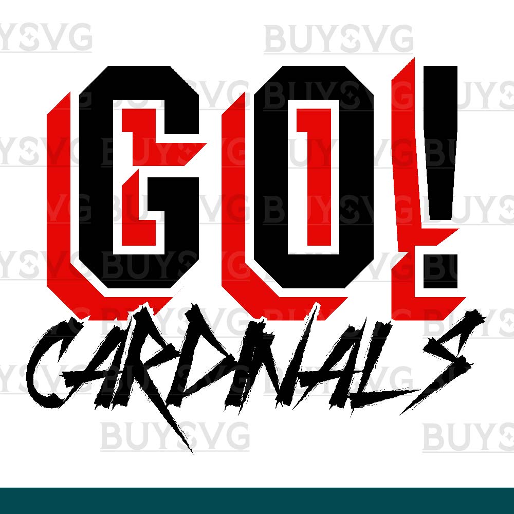 Cardinals SVG PNG Digital file Download GO Cheering 2